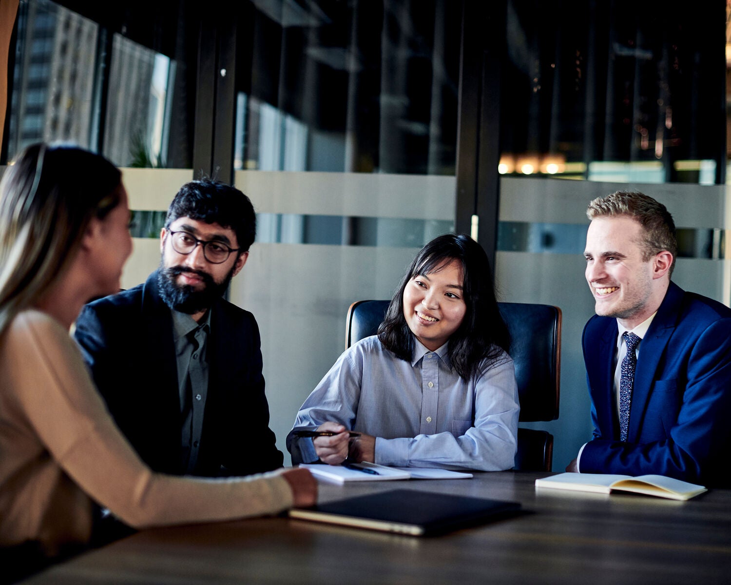 People chatting in a group